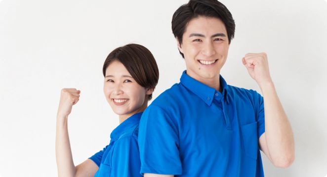 どんな状態でも笑顔で対応します