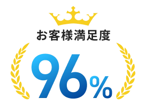 お客様満足度96％